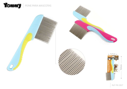 [YM2827] Peine para mascotas cuello largo 13.2*5.7cm - Productos para mascotas