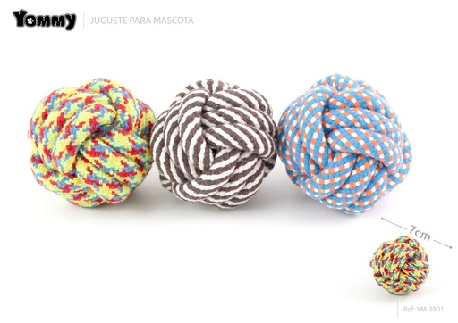 [YM3901] Juguete nudo de algodón 7cm - Juguete para mascotas