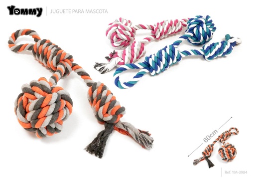 [YM3984] Juguete nudo para mascotas 60 cm - Juguetes para mascotas