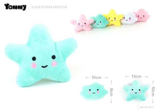 [YM4014] Peluche para mascotas figura de nube o estrella 8x13/10x12cm