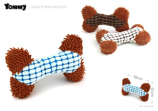 [YM4018] Peluche para mascotas en forma de hueso 18*12cm - Juguetes para mascotas