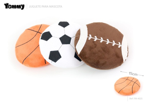 [YM4025] Peluche para mascotas 15cm forma de frisbee