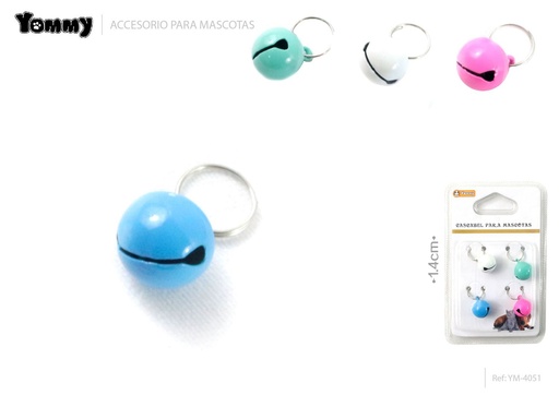 [YM4051] Cascabel de color sólido DIA:14 mm - Accesorios para mascotas
