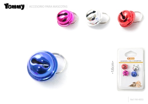 [YM4053] Cascabel de color sólido DIA:16 mm - Accesorios para mascotas