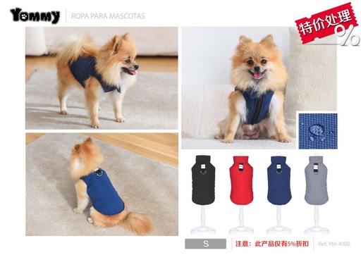 [YM4080] Ropa anorak con cuello S - Ropa para mascotas