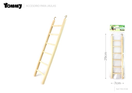[YM4108] Juguete escalera de madera de 6 espacios 7*29cm - Juguetes para mascotas