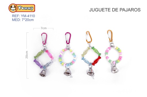 [YM4110] Juguete para pájaros 7x20cm para entretenimiento de mascotas