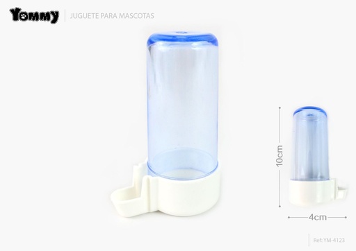 [YM4123] Bebedero pájaro corto azul 1 pza 4*10 cm - Accesorios para aves