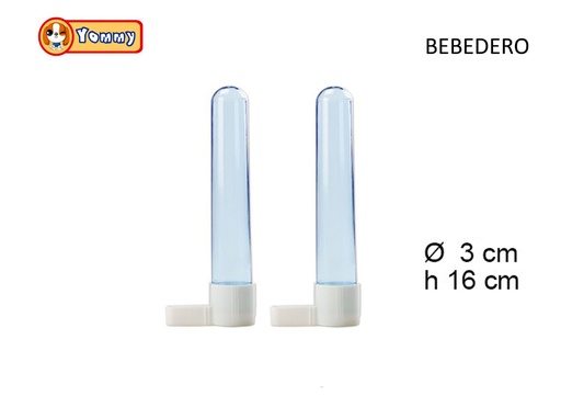 [YM4130] Bebedero para pájaros grande azul 2pzs 3x16 cm