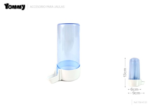 [YM4131] Bebedero pájaro maxi azul 6x9x13 cm - Accesorios para aves