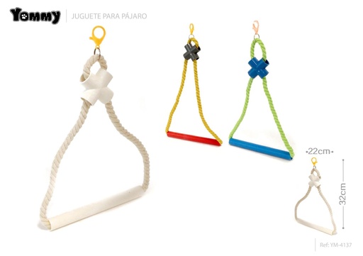 [YM4137] Juguete columpio para pájaros 22*32cm - Columpio triangular