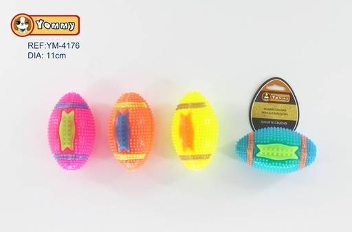 [YM4176] Juguete de caucho LED en forma de balón 11cm - Juguetes luminosos para mascotas