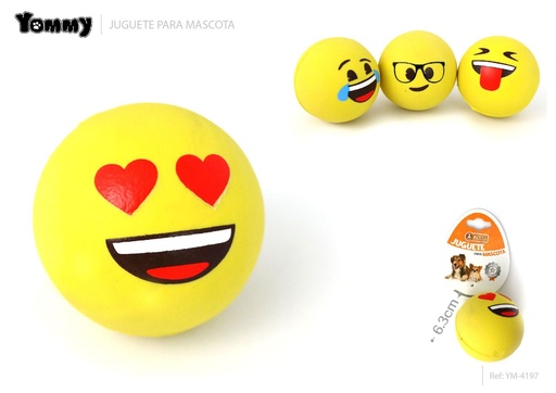 [YM4197] Juguete pelota de goma espuma 6.3cm para mascotas