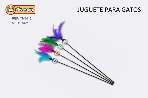 [YM4412] Juguete para gato con pluma 50cm