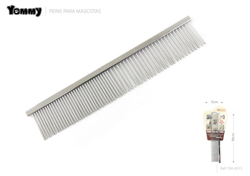 [YM4513] Peine y cepillo 19*3cm - Cuidado de mascotas