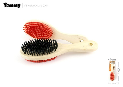 [YM4562] Cepillo doble cara para mascotas 22 x 7 cm - Cepillos y herramientas para mascotas