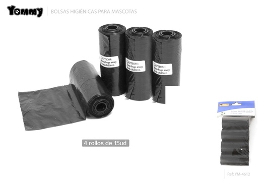 [YM4612] Bolsa de excrementos biodegradable negra perfumada - Productos ecológicos 