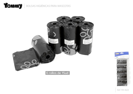 [YM4623] Bolsa de excrementos biodegradable con aroma y grosor extra 6*15 para mascotas
