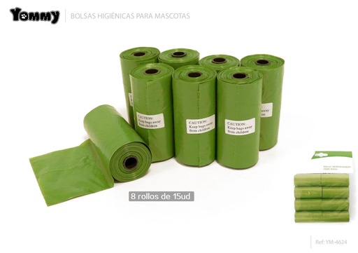 [YM4624] Bolsa de excrementos biodegradable con aroma 8x15 para mascotas