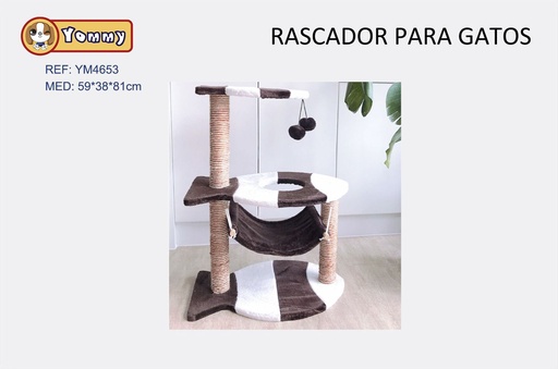 [YM4653] Rascador para gato 59x38x81cm