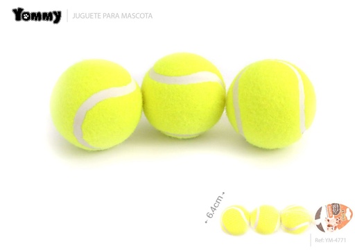 [YM4771] Balón de goma de alta elasticidad 3 pack 6.40CM - Juguetes para mascotas