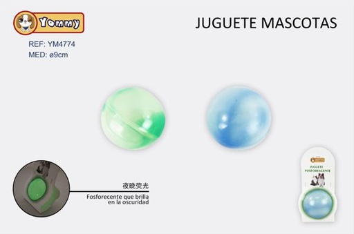 [YM4774] Juguete de pelota luminosa para mascotas 9cm