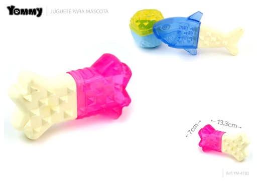 [YM4783] Juguete de goma 3 estilos 13.3x7x3.5cm 17.5x8.7x3.7cm 6.4x6.4x7cm - Juguetes para mascotas