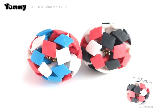 [YM4784] Juguete de caucho con campana 6.5 cm - Juguetes para mascotas