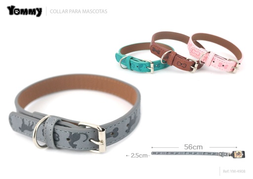 [YM4908] Collar PU animal 2.5*56cm - Accesorios para mascotas