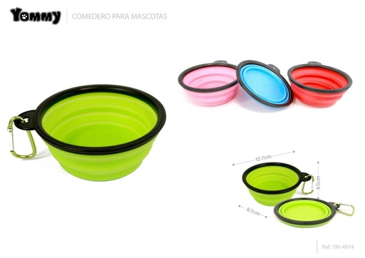 [YM4974] Comedero plegable para mascotas 12.7*8.7*4.5cm - Accesorios para mascotas