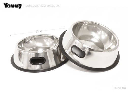 [YM4992] Cuenco para perros de acero inoxidable 22cm