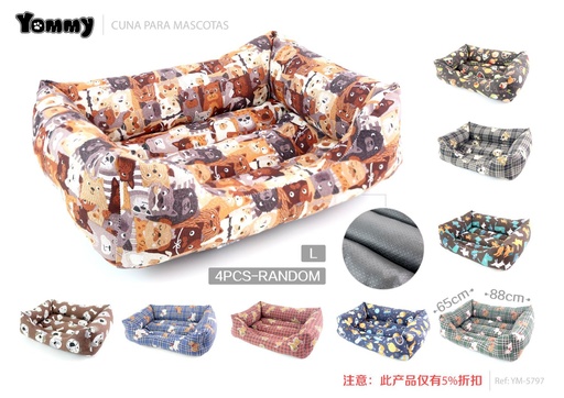 [YM5797] Cuna de perro cuadrada 65*88cm - Espacio cómodo para mascotas