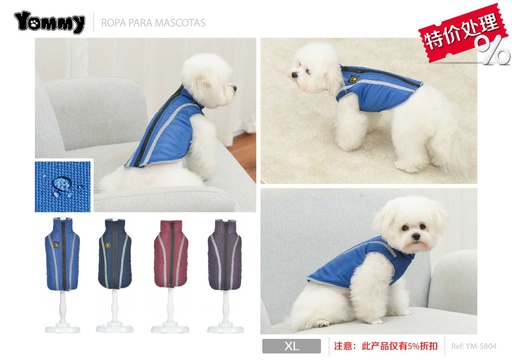[YM5804] Ropa anorak con cuello XL - Ropa para mascotas