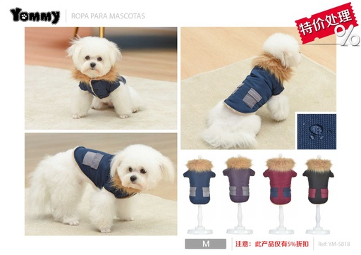 [YM5818] Ropa anorak para perro L - Ropa para mascotas