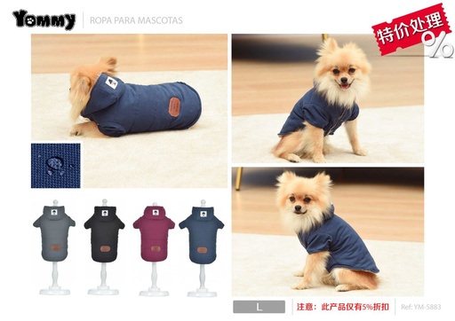 [YM5883] Anorak con capucha para mascotas talla L