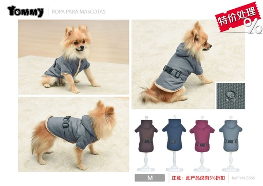[YM5886] Ropa anorak con capucha para mascotas - Ropa para mascotas