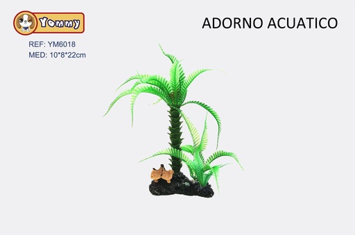 [YM6018] Decoración para acuario planta artificial 10x8x22cm