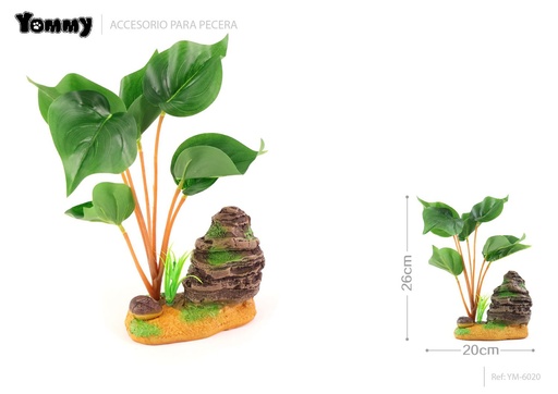 [YM6020] Decoración acuática de plástico 20x10x26cm para acuarios