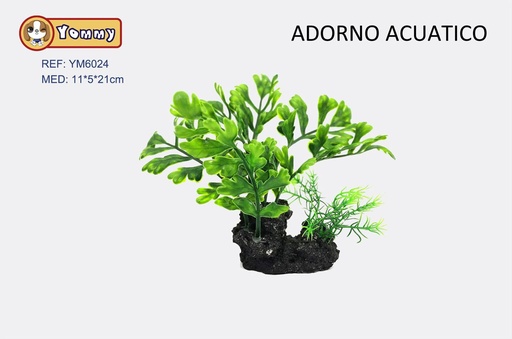 [YM6024] Adorno acuático de plástico 11x5x21cm para acuarios