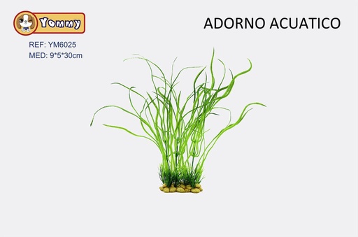[YM6025] Plantas de agua decorativas de plástico 9x5x30cm - Decoración de acuarios