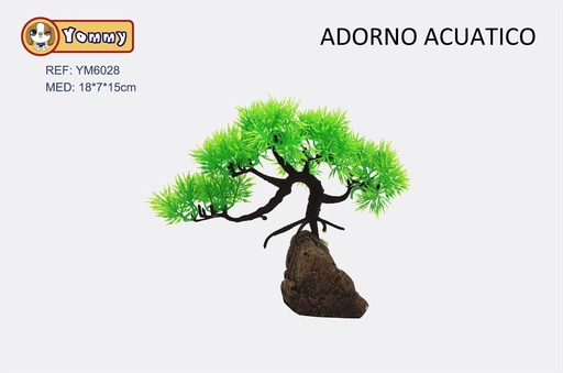 [YM6028] Adorno acuático plástico 18x7x15cm para acuarios