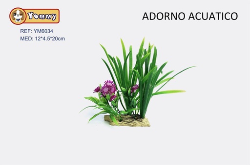 [YM6034] Adorno acuático de plástico 12x4.5x20cm para acuarios