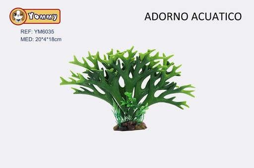 [YM6035] Adorno acuático de plástico 20x4x18cm para peceras