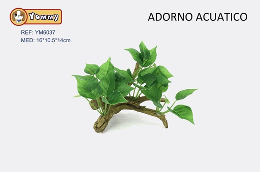 [YM6037] Adorno acuático plástico 16x10.5x14cm para acuarios