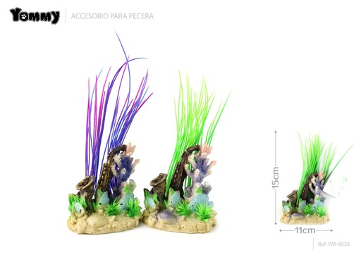 [YM6038] Adorno acuático 11*8*15 cm - Decoraciones de acuarios