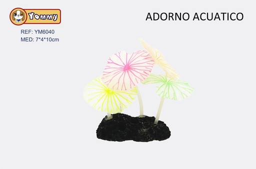 [YM6040] Adorno acuático de goma 7x4x10cm para acuarios