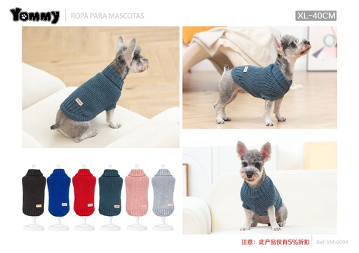 [YM6099] Jersey para mascotas XL 40cm - Ropa para mascotas