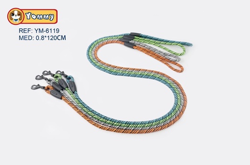 [YM6119] Correa de perro de cuerda redonda 0.8*120 cm - Accesorios para mascotas
