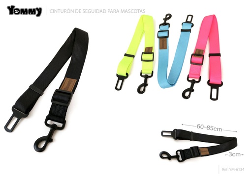 [YM6134] Cinturón de coche para perro 3.0cmx60x85cm para seguridad
