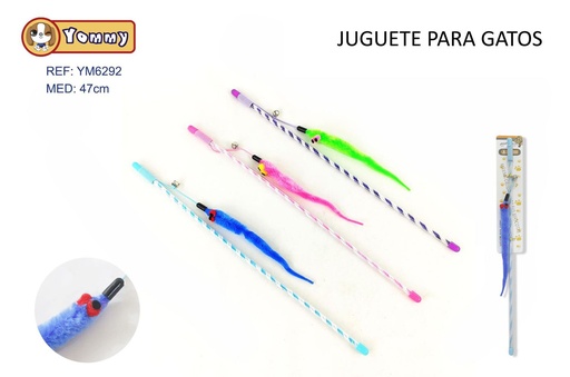 [YM6292] Juguete para gato 47cm con varilla para diversión felina